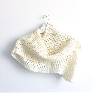 Knit cream sequins infinity scarf